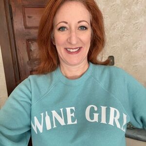 Bella Canvas Teal 'Wine Girl' Sweatshirt